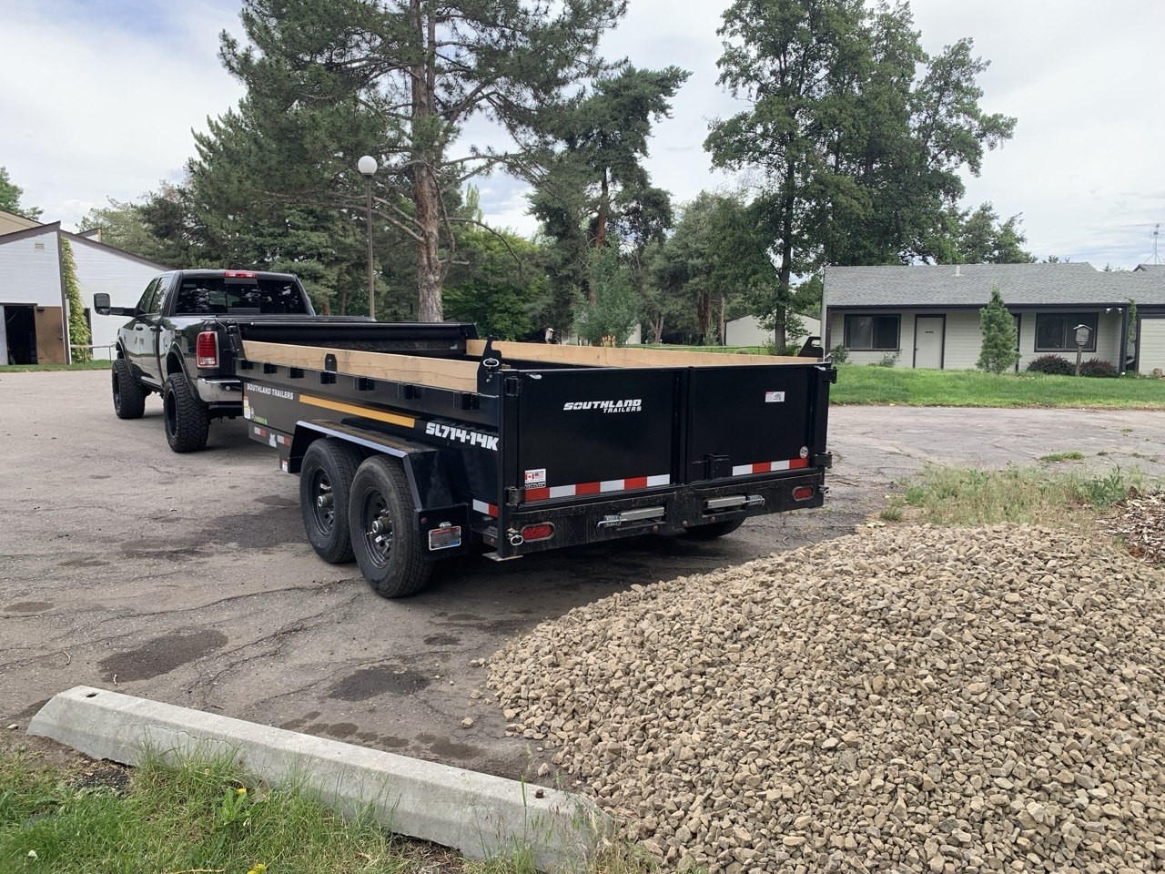 Loaded with gravel